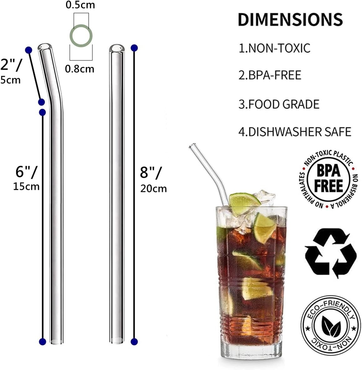 Reusable Glass Straw - Customize-X Promotions Inc.